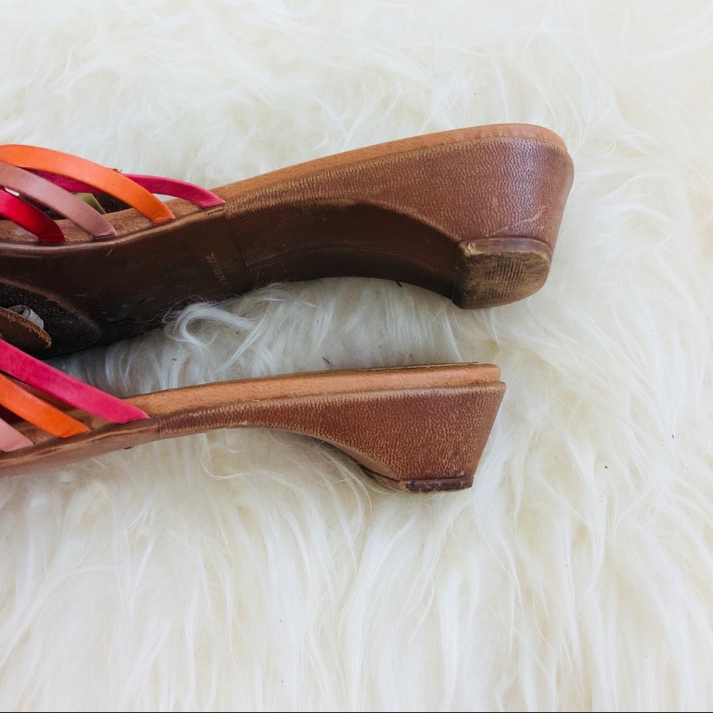 NICKELS SOFT VINTAGE LEATHER SANDALS BRAZIL 7 - Picture 6 of 8